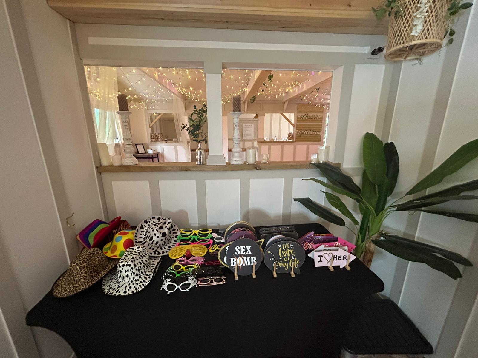 Fun photo booth props and signs